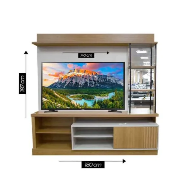 Meuble TV - IPANEMA - LN210310 - Pour téléviseur jusqu'à 55 pouces - Marron - Image 2