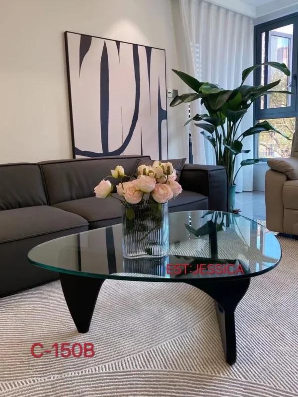 Table basse  - En plateau de verre transparent