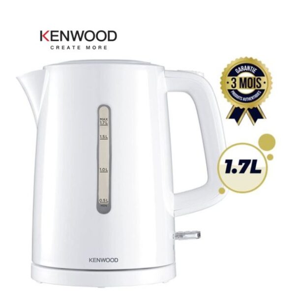 Bouilloire en Plastique - KENWOOD - ZJP00.000WH - 2200W - 1.7L - Blanc - 3 Mois