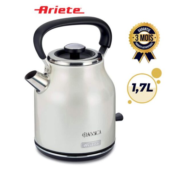 Bouilloire Vintage - Ariete - 2864 - 1,7 Litres - 2000W - Protection ébullition rapide et fonctionnement à sec - Garantie 3 mois