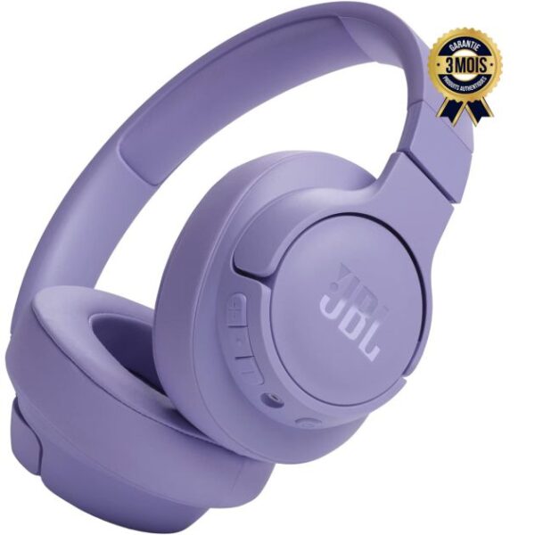 Casque sans fil - JBL Tune 720BT - Écouteurs supra-auriculaires sans fil - Son de basses pures - Bluetooth 5.3 - Batterie 76 heures - Appels mains libres - Connexion multipoint - Câble audio pliable et détachable - Garantie 3 Mois - Image 2