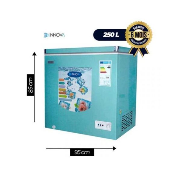 congélateur coffre innova - IN380 - 250L - bleu - 06 mois garantie