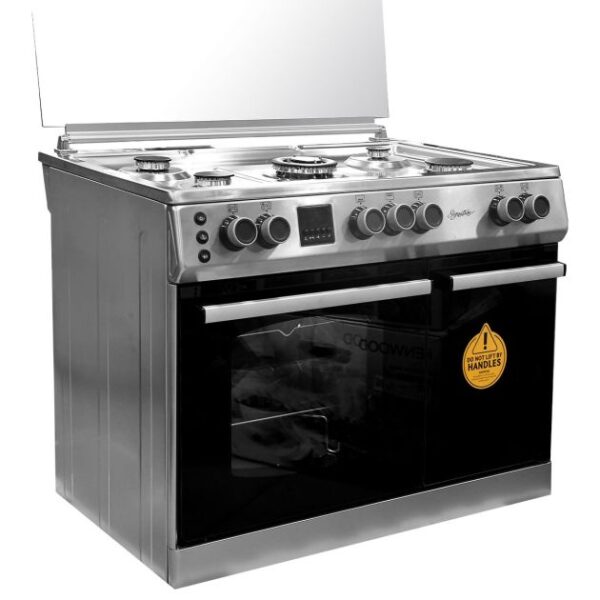 Cuisinière SIGNATURE - 5 Foyers 60*90 - Avec port Gaz - INOX - Garantie 6 Mois