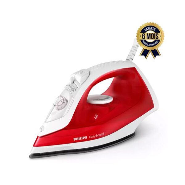 Fer à repasser à Vapeur Avec mode économie D'Energie - Philips GC1742 - 220ml - 2000 W - Rouge - 3 Mois