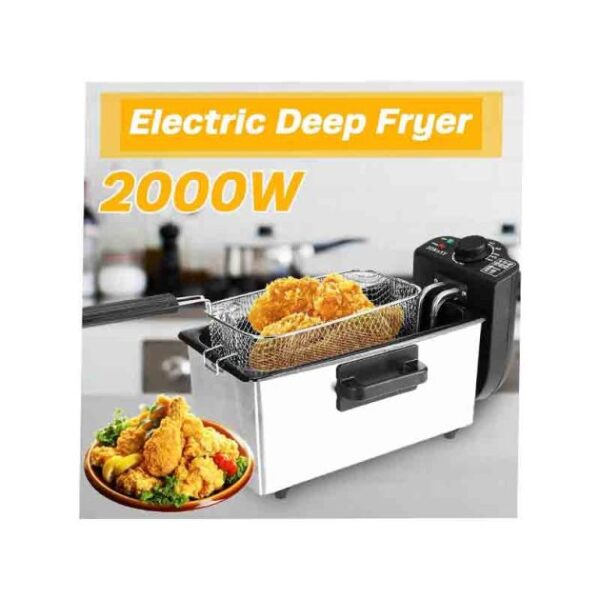 Friteuse à huile - ROYAL SWISS - WJ-800 - 3L - 2000W - Gris/Noir - 06 Mois