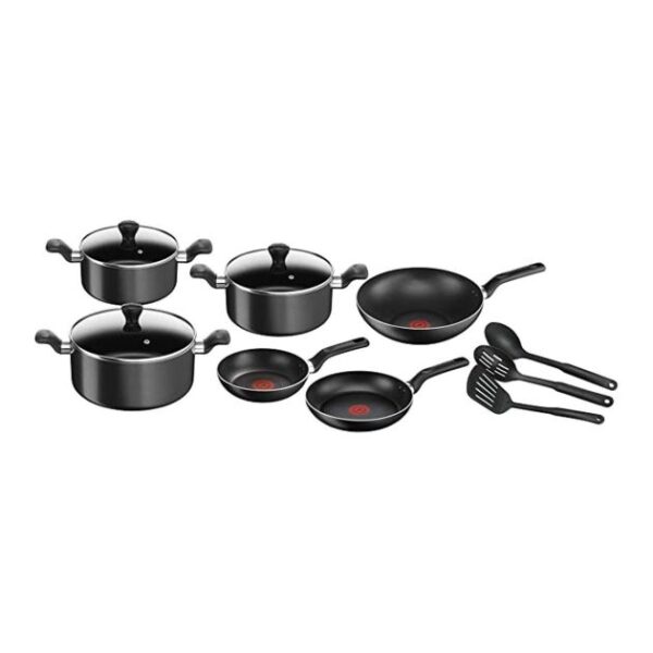 Kit de Cuisine Antiadhésif Super Cook - Tefal - B459SC84 - 12 pièces - Noir - 3 Mois