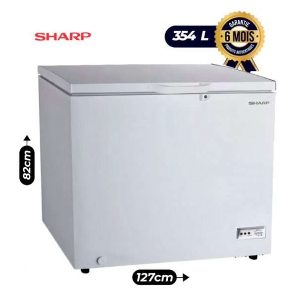 Congélateur Coffre SHARP 354 Litres - SCF-K490XL-WH2 - Blanc - Garantie 6 Mois