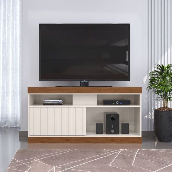 Meuble TV ERIC - 27.878.227 - jusqu'à 50 pouces - Beige/Marron
