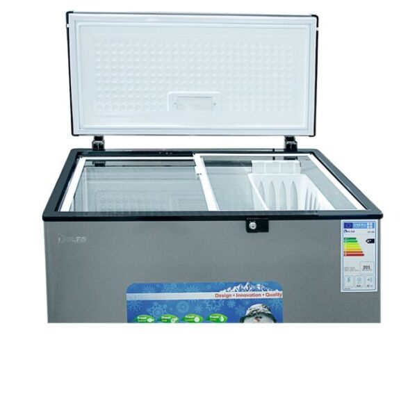 Congélateur coffre DELTA -DCF-360 - 360 litres - Congélation rapide - Classe climatique T - Gris - Garantie 6 Mois - Image 3