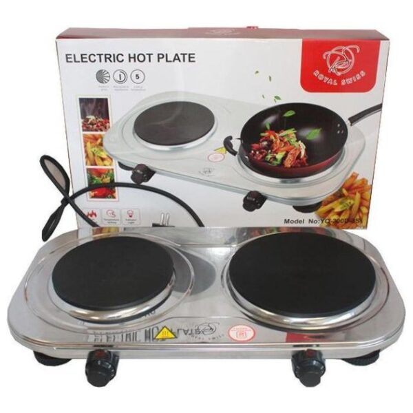 Plaque de cuisson électrique 2 feux - Royal Swiss - YQ-200D-3S - 2500 watts - Garantie 3 mois