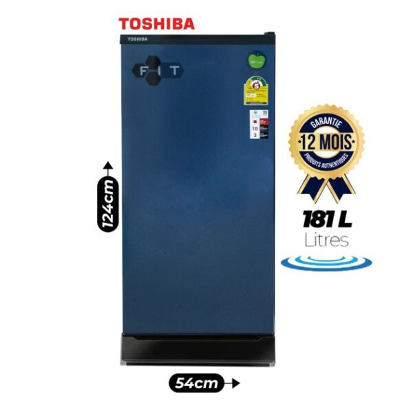 Réfrigérateur TOSHIBA- D189SB - 181 Litres - 1 battant - No Frost - A+ - Bleu SB - Garantie 12 Mois