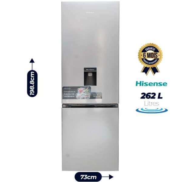 Réfrigérateur Hisense - 262 Litres - Avec distributeur d'eau - RD-35DC4SB - 06 mois