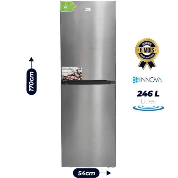 Réfrigérateur INNOVA IN310 - 246L - couleur Gris  - 6 mois Garantie