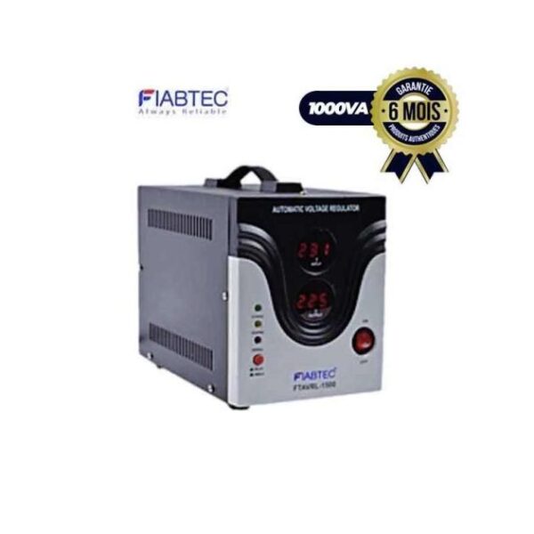 Régulateur de Tension - Fiabtec - FTAVRL-1000 - 110 - 220V AC, 50Hz - 1000VA - 06 Mois de garantie