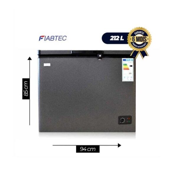 Congélateur Coffre FIABTEC FTCFW-315 - 212 Litres - gris - 6 mois garantis