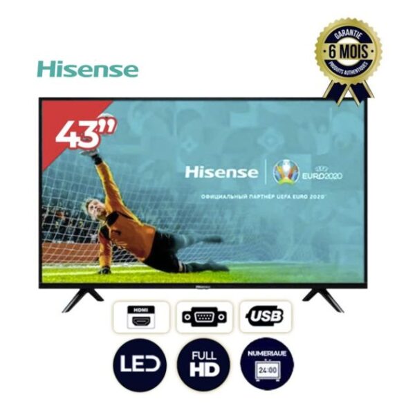 TV Numérique Hisense 43 Pouces - 43A5200 - Full HD - Noir 6 mois