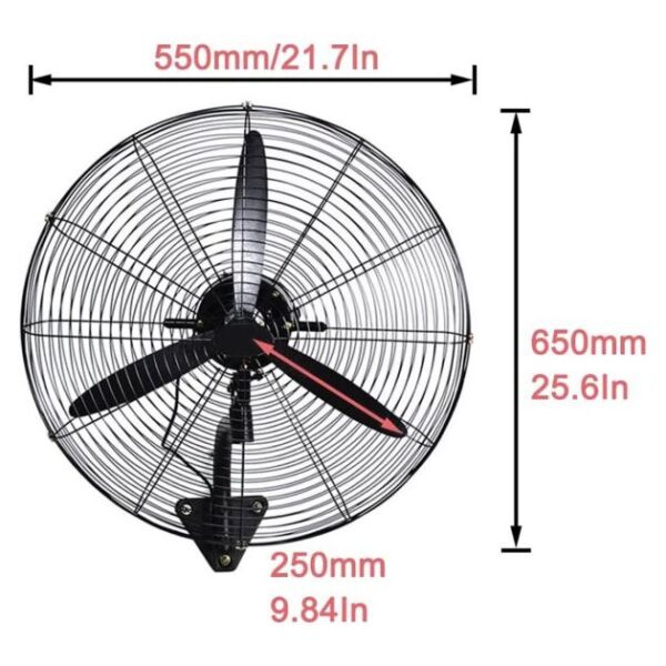 Ventilateur Mural - OX - 26'' - Garantie 3 Mois